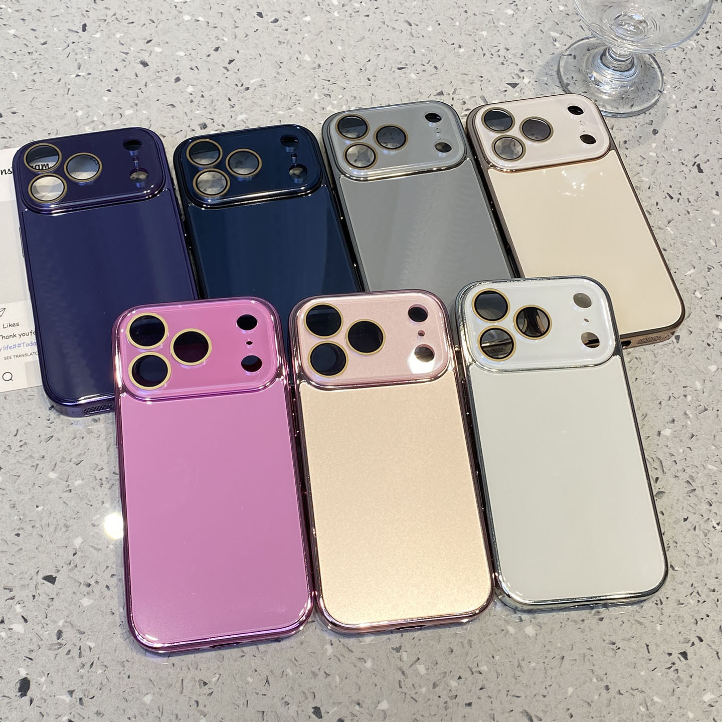 【每日新品】ins高级感简约电镀玻璃适用于苹果15手机壳iphone14保护套13新款17promax全包16pro潮max手机套