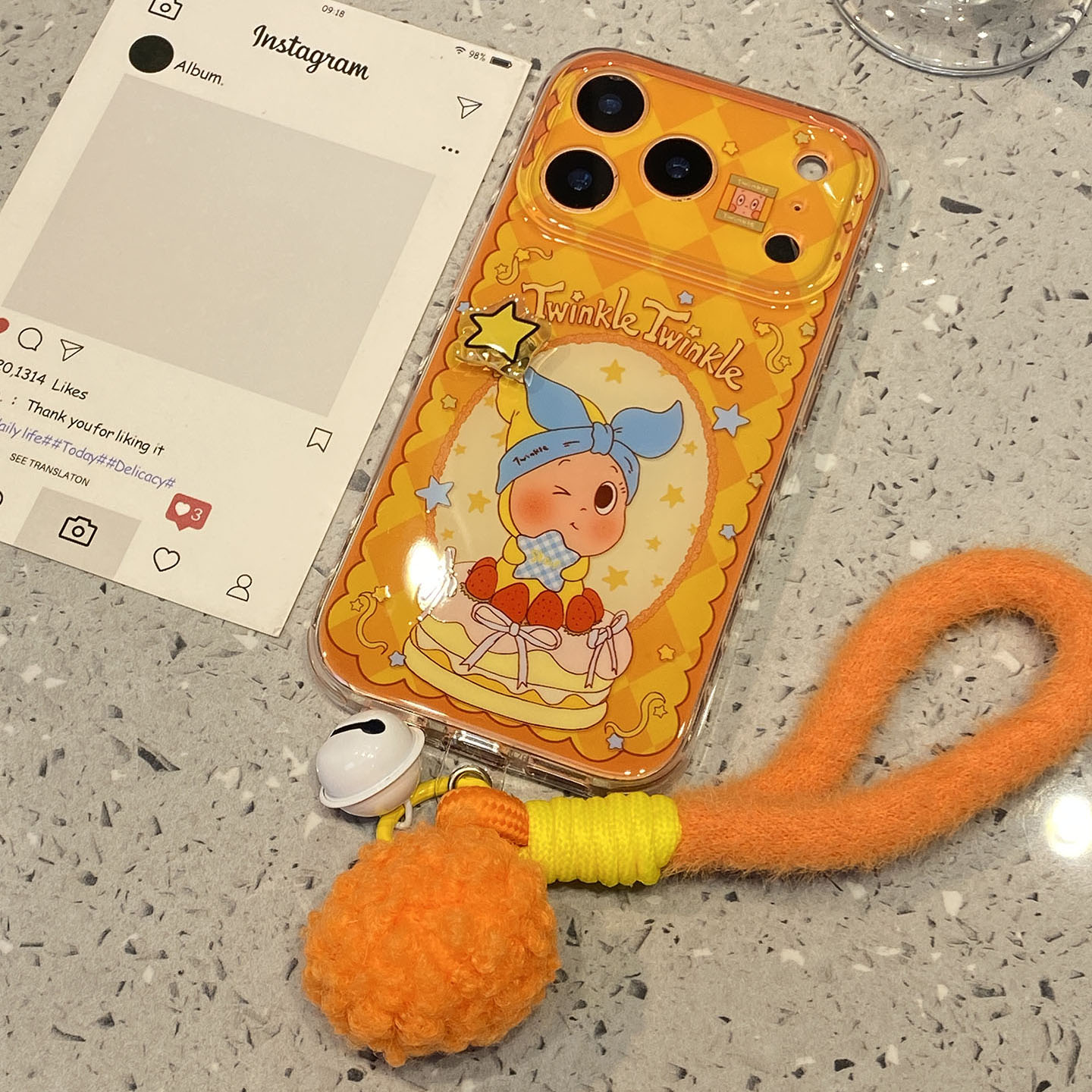 【每日新品】韩系可爱草莓蛋糕星星人适用于iphone17promax手机壳苹果16保护套14挂绳13新款15pro女max手机套