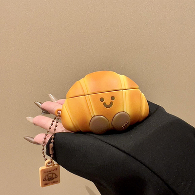 可爱立体牛角包带挂件适用苹果耳机保护套airpods4壳蓝牙新款airpodspro3三代二ipods3高级感1airpod个性创意