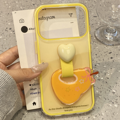 夏日ins多巴胺水果指环支架适用于苹果17promax手机壳iphone16保护套14全包13硅胶新款15pro高级max手机套12p