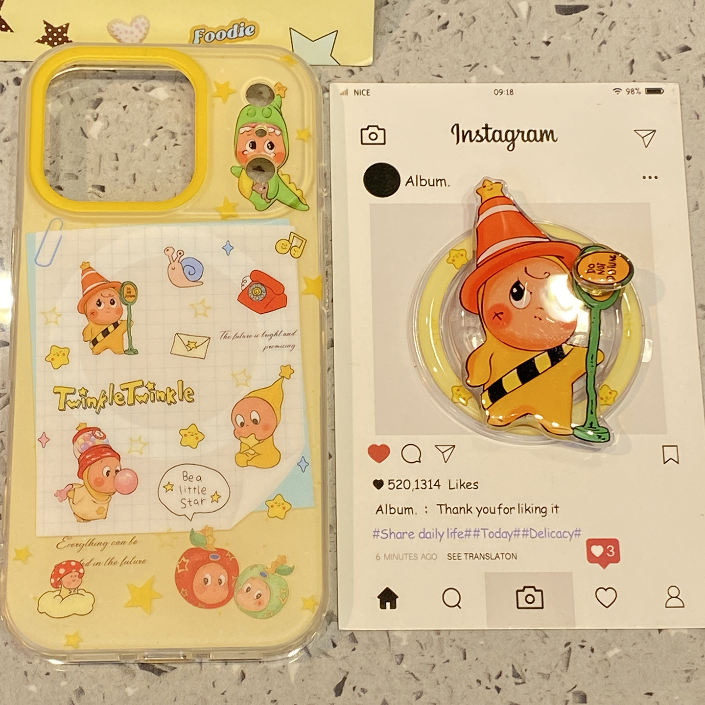 【每日新品】趣味可爱星星人插画适用于苹果17pro手机壳iphone16保护套14磁吸支架13新款15promax女max手机套