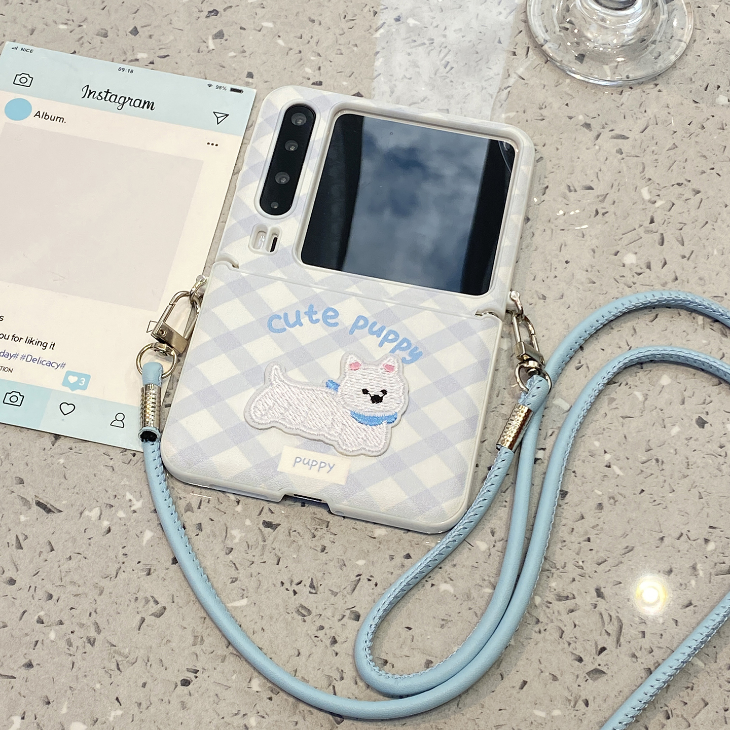 【每日新品】秋冬刺绣西高地适用华为purax手机壳Pocket2小米mixflip2/pura/x折叠屏s三星zflip7典藏版6挂绳5