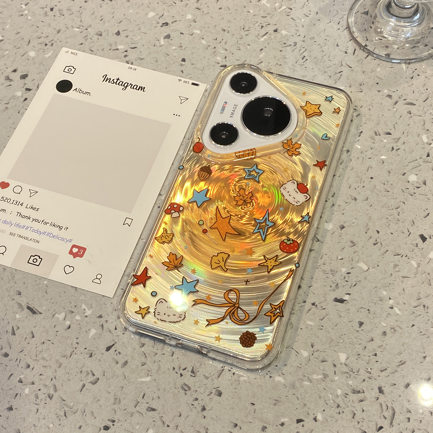 【每日新品】ins风可爱卡通晕染适用华为pura70pro手机壳pura80保护套新款p70外壳mate60pro十mate70高级感女