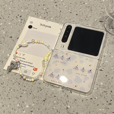 可爱满屏大象带链条适用华为purax手机壳p折叠屏外壳保护套华为purax典藏版女款高级感小众pura超好看x典藏版