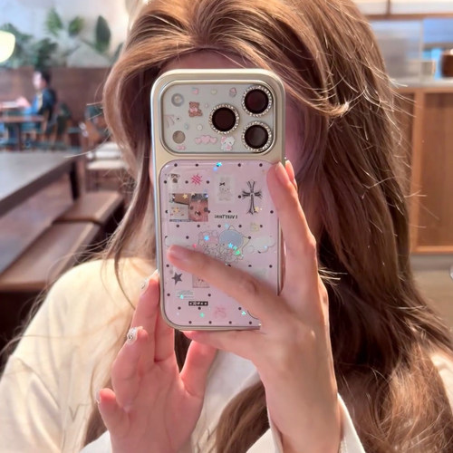 日韩可爱ins滴胶双子星适用于苹果17pro手机壳iphone16保护套14电镀硅胶13防摔新款15promax巨好看max手机套