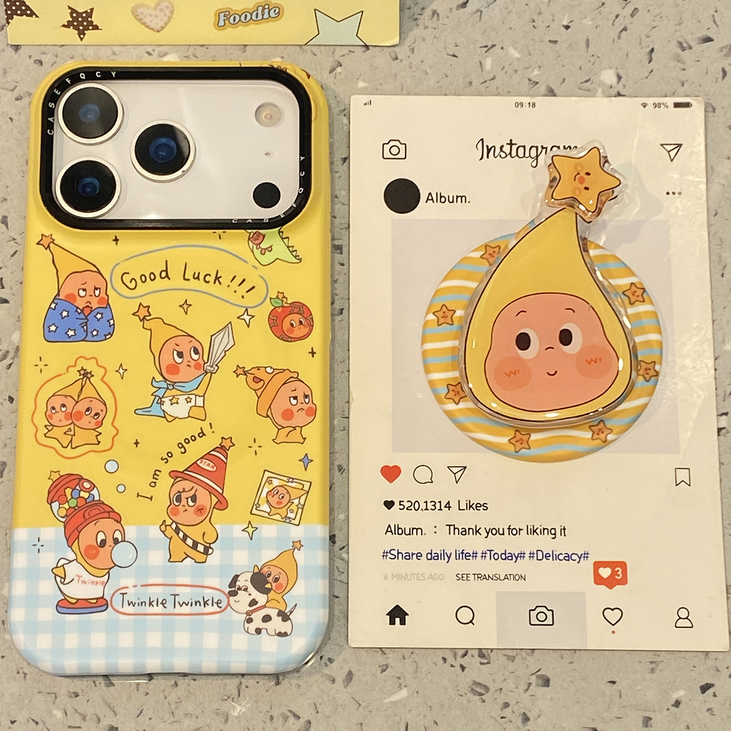 趣味卡通星星人旋转磁吸支架适用于苹果16手机壳iphone15保护套14小众13新款17promax创意15pro高级max手机套