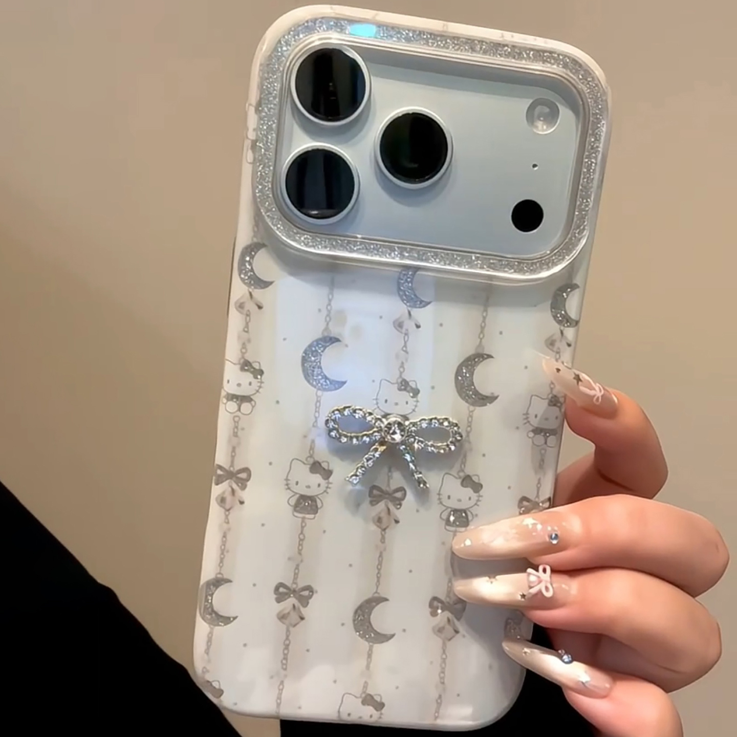 【每日新品】可爱月亮猫咪适用于iphone17手机壳苹果15保护套14蝴蝶结13新款17promax女款16pro高级max手机套