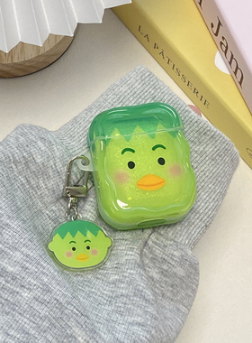 ins日系可爱绿色河童适用airpods4保护套airpod3苹果pro耳机壳二代无线蓝牙三代aipods2代挂件airpodpro四代