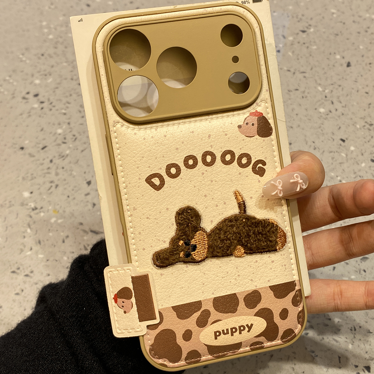 【每日新品】可爱刺绣小狗适用于iphone17手机壳苹果15保护套14全包13新款17promax小众16pro不撞款max手机套