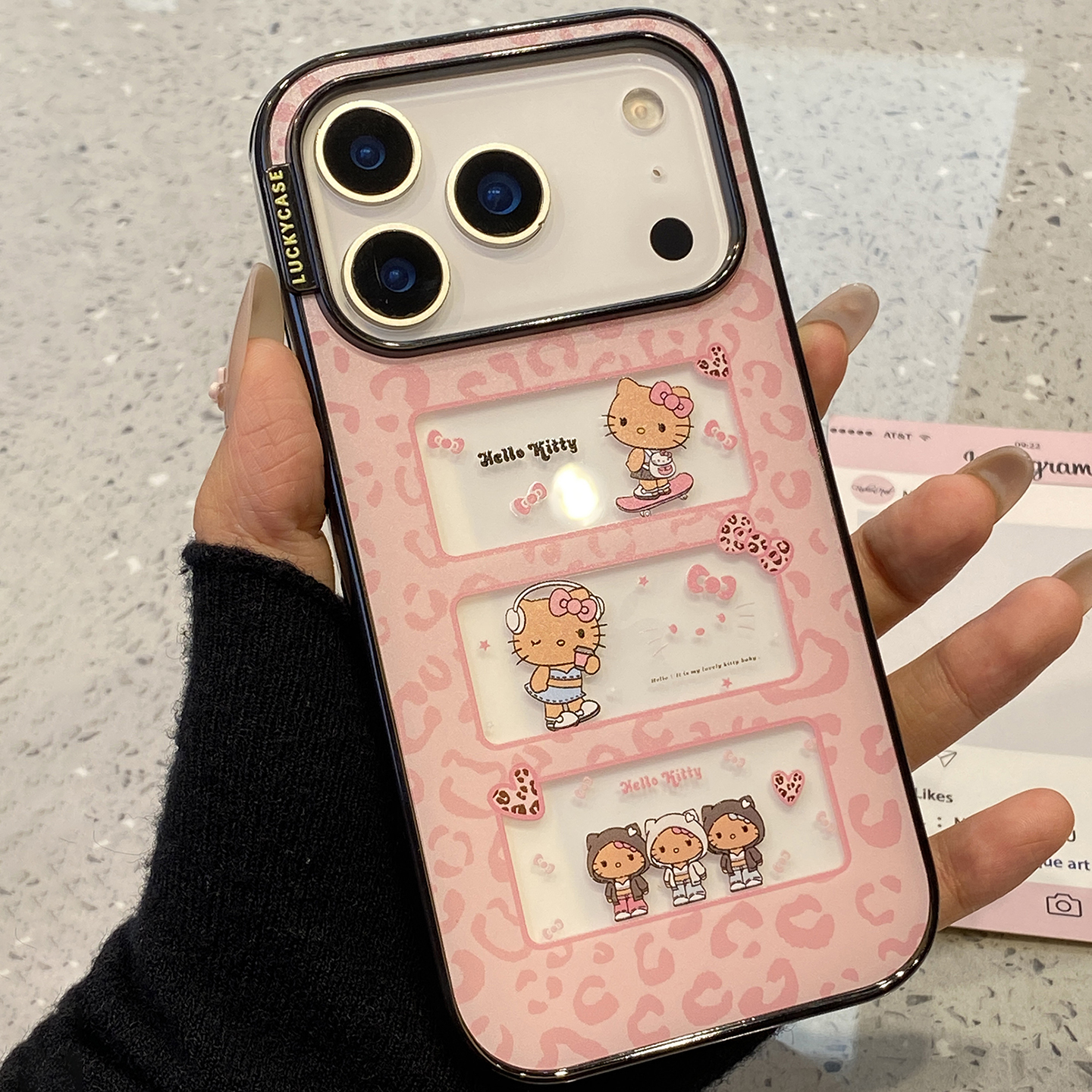 【每日新品】粉色豹纹镂空kt猫适用于iphone15手机壳苹果17promax保护套14全包13创意新款16pro网红max手机套