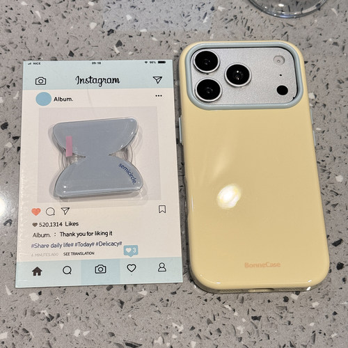 【每日新品】简约纯色不规则形状支架适用于iphone17pro手机壳苹果16保护套14/13新款15promax/max手机套个性