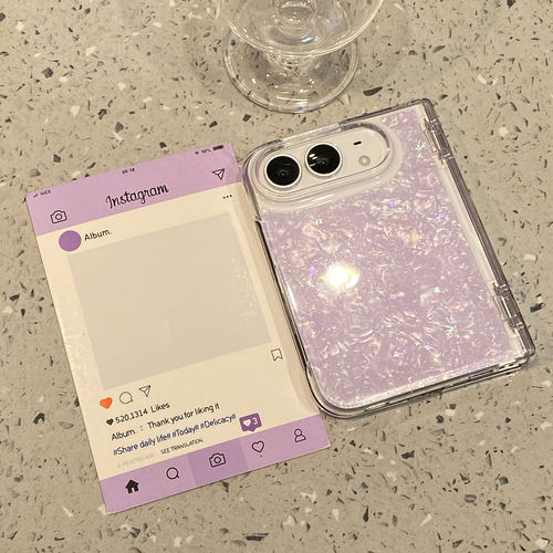 【每日新品】高级感紫色贝壳纹适用于苹果dou手机壳iPhone Duo/ultra折叠屏保护套苹果18dou超好看巨好看外壳
