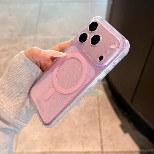 简约高级感透紫闪粉磁吸适用于iphone17手机壳苹果16promax保护套新款15pro个性max手机套巨好看全包防摔超火