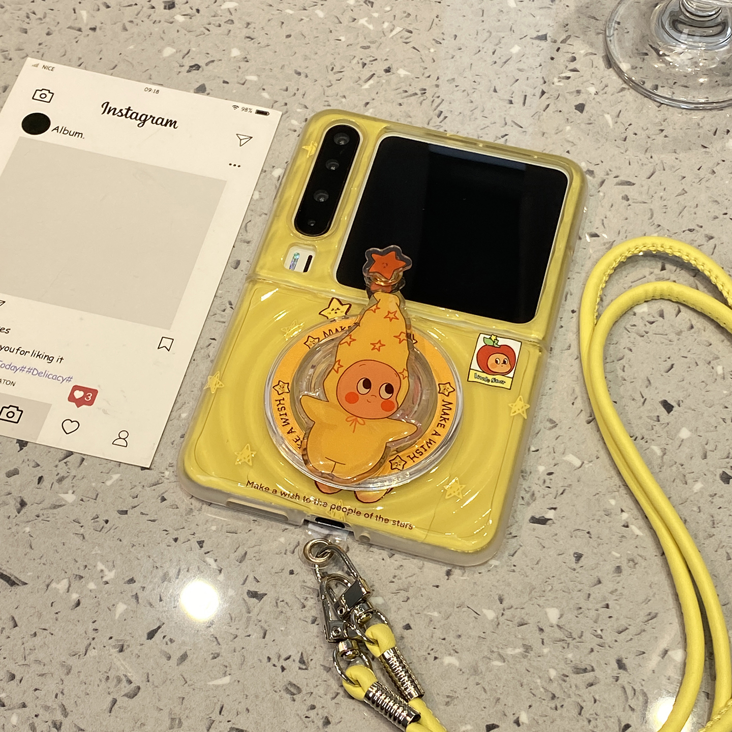 【每日新品】可爱星星人磁吸支架适用华为purax手机壳Pocket2小米mixflip2/pura折叠屏x三星zflip7典藏版6/5