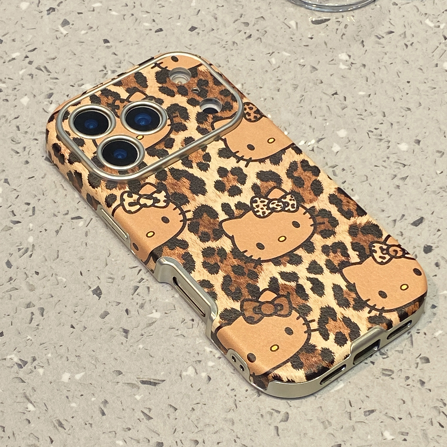 【每日新品】秋冬复古豹纹kt猫适用于苹果17promax手机壳iphone16保护套14防摔13全包新款15pro少女max手机套