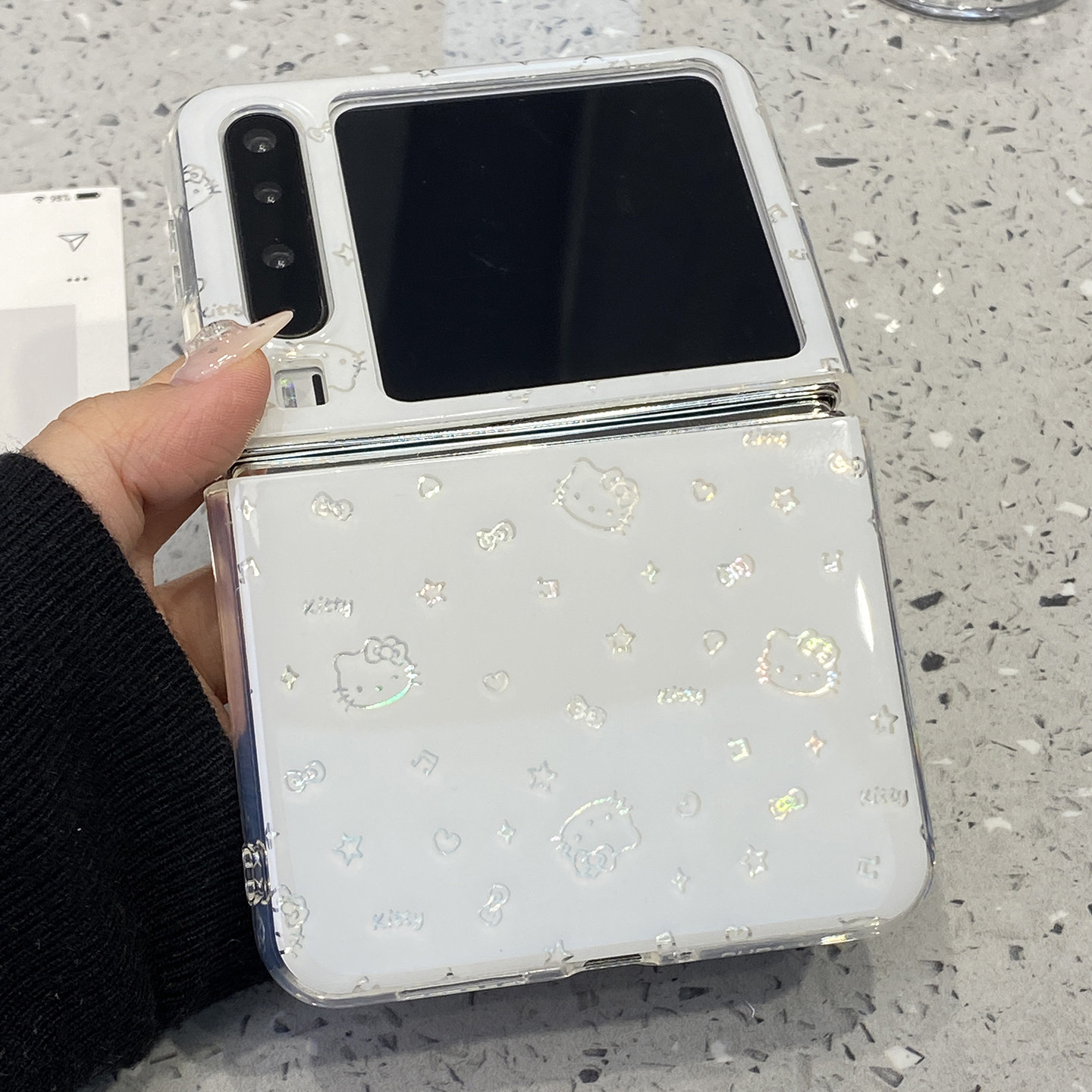 少女心可爱KT猫斜跨挂绳适用华为purax手机壳pura折叠屏x