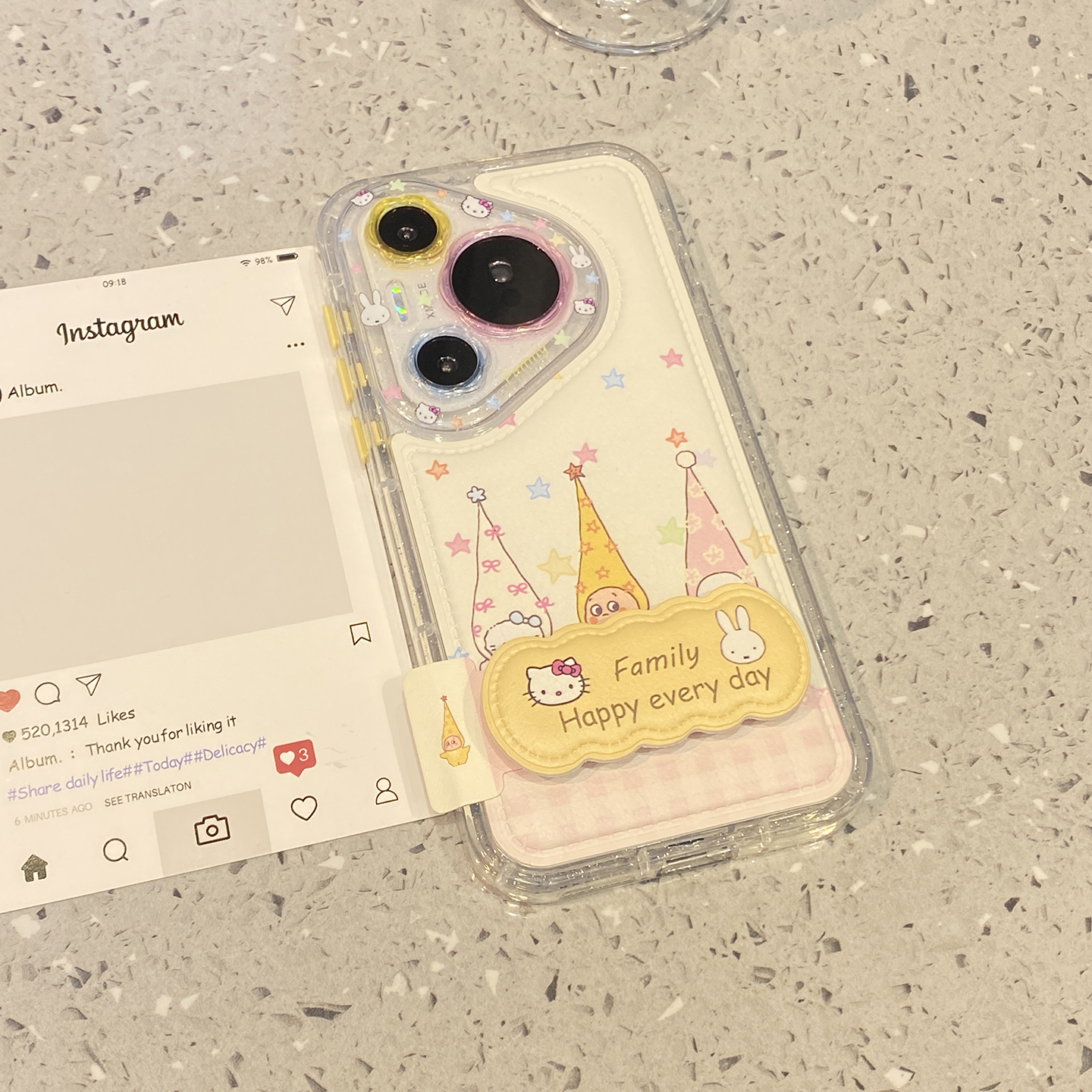 【每日新品】秋冬皮质可爱星星人折叠支架适用华为pura70pro手机壳pura80新款女外壳mate60pro十mate70高级感