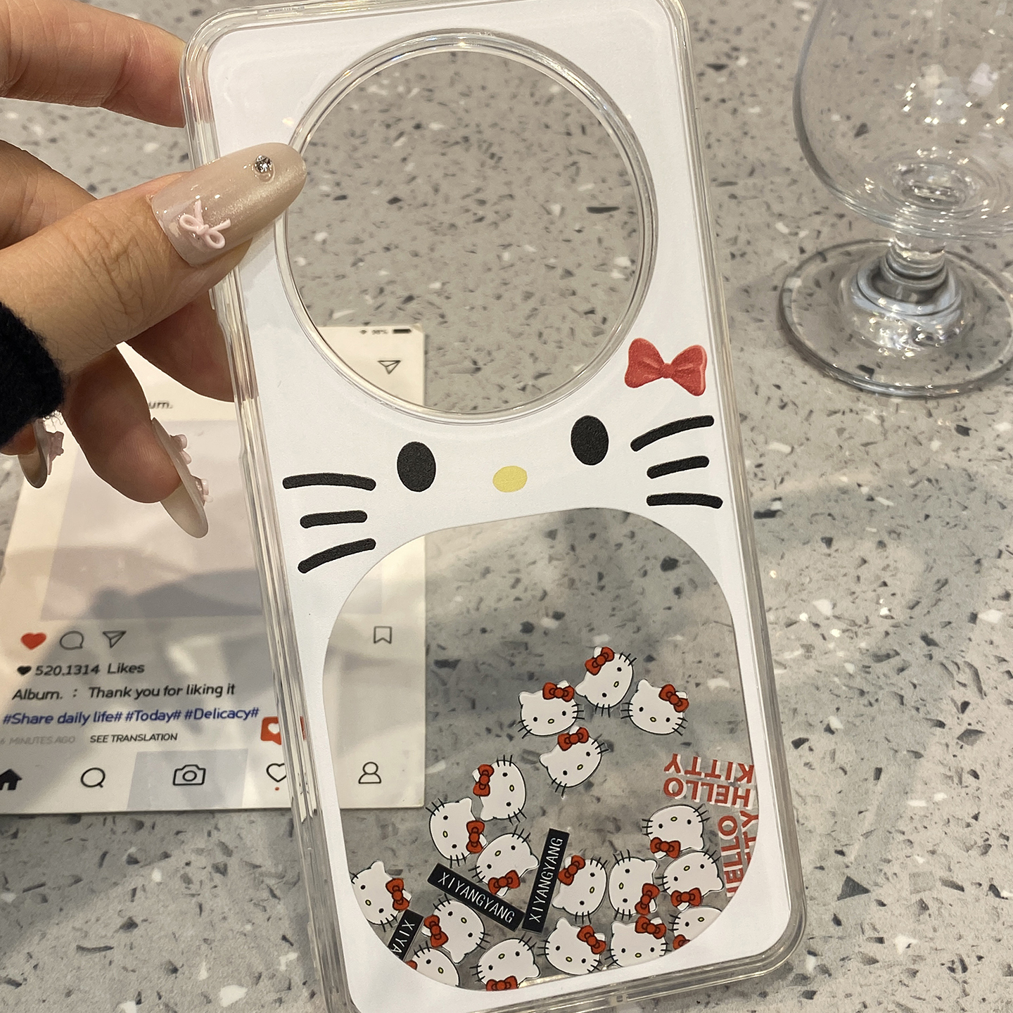 趣味可爱流沙KT猫适用华为mate60pro手机壳mate70pro十pura70pro+外壳pura80p高级感p70pro新款p80pro透明女