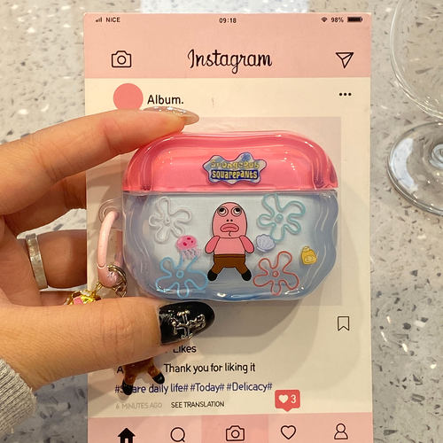 可爱比奇堡小丑鱼适用airpodspro2保护套4代airpods3耳机套二代苹果airpodspro3无线蓝牙耳机壳超好看巨好看