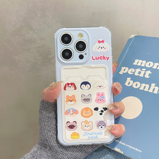 ins风可爱卡通合集带挂绳适用苹果iphone15手机壳14pro高级感13小众12promax保护套max新款 11全包防摔硅胶软