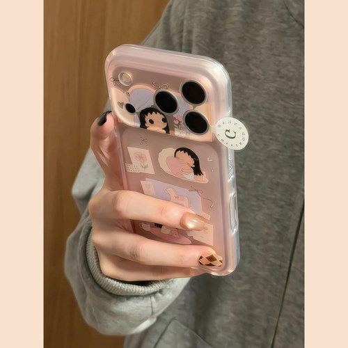 可爱少女心粉色爱心小玉适用于苹果17promax手机壳iphone16pro保护套15新款17pm超好看独特巨好看女款高级感
