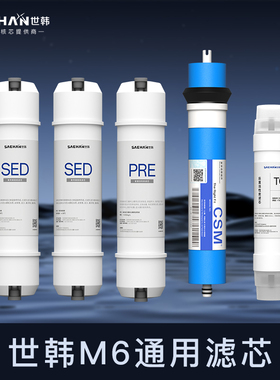 世韩M6净水器滤芯快接韩式通用套装纯净水机小T3滤芯耗材100GRO膜