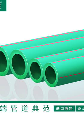 顶建绿ppr冷热水管管材4分20管子6分25给水自来1寸32热熔配件接头