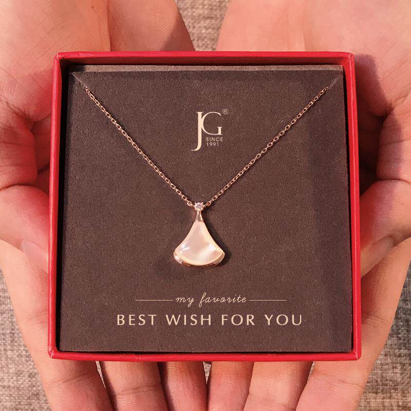 贝壳纯银项链女款2025新款高级感轻奢小众配饰银饰锁骨链生日礼物