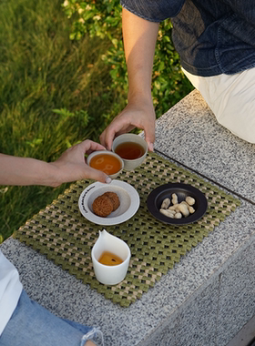 共织计划 手工编织茶席隔热桌垫防烫茶具餐垫创意环保礼品可定制