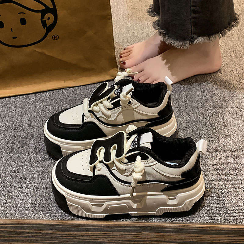 秋冬小个子厚底增高小白鞋女