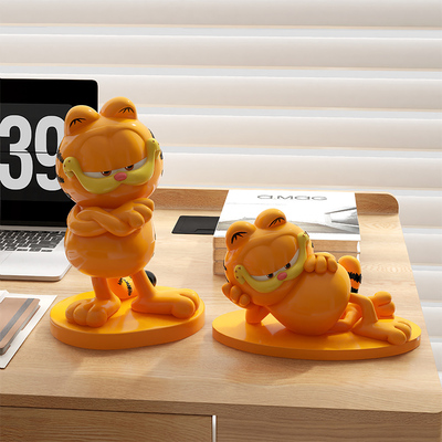 轻奢高档加菲猫周边开业礼物酒柜电视柜装饰品餐桌面工位书桌摆件