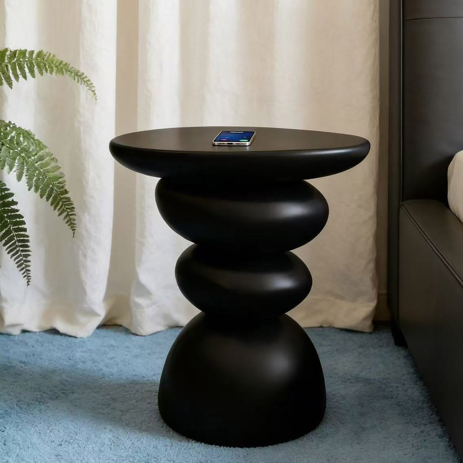 大型石来运转客厅沙发边几角几小桌子茶几石头落地艺术装饰品摆件