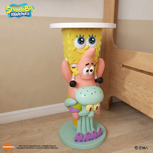 海绵宝宝卡通边桌儿童房客厅沙发边几角几落地床头柜装饰乔迁摆件