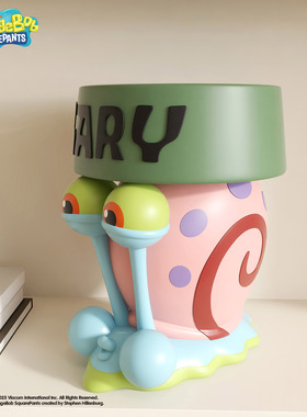 海绵宝宝超大容量客厅茶几桌面化妆品饰品小蜗造型收纳盒创意摆件