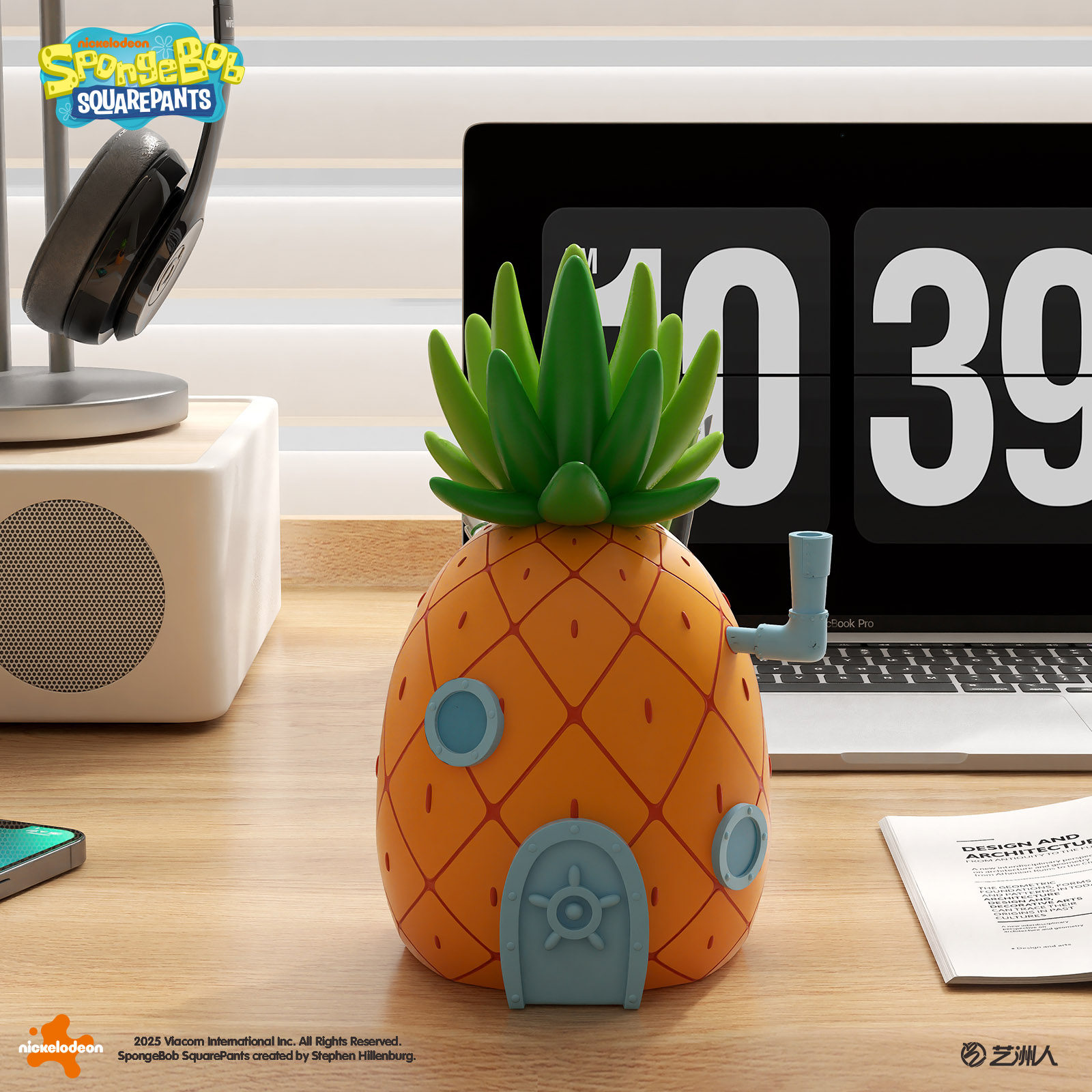 2025年新款正版海绵宝宝菠萝屋儿童笔筒收纳盒杂物整理盒桌面摆件,家居饰品,装饰摆件,淘宝优惠券,粉丝福利购,淘宝优惠卷