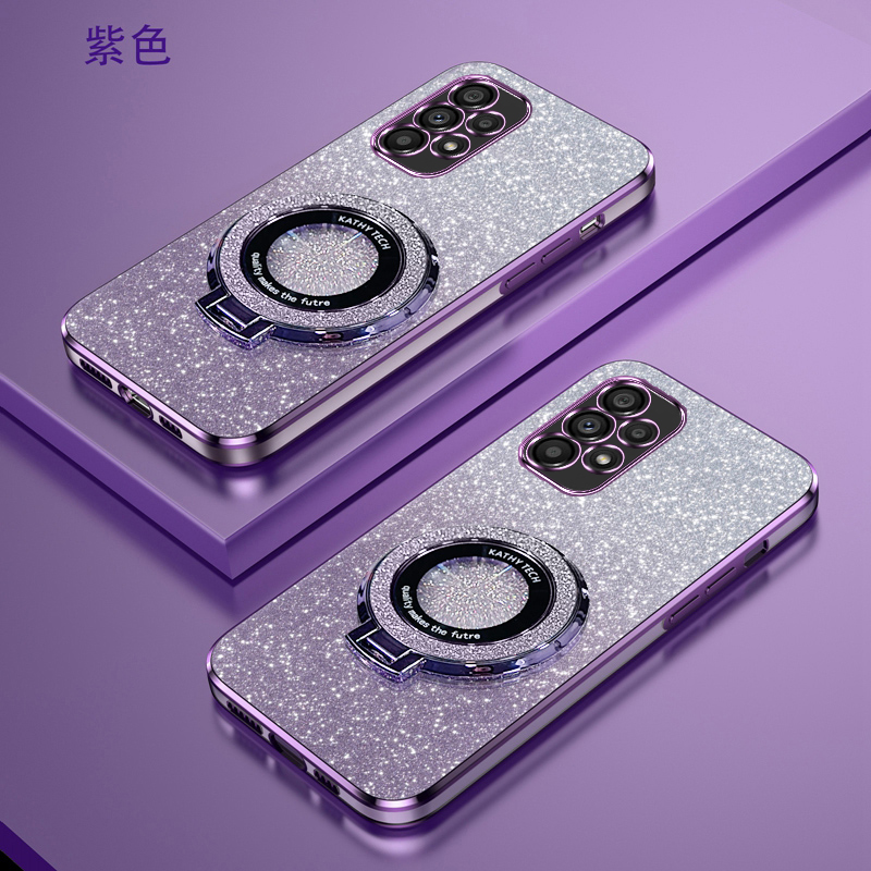 三星A53渐变闪粉时尚手机壳5GGalaxya53新款高端全包可爱创意磁吸支架Samsunga53奢华超薄软壳防摔保护适用于