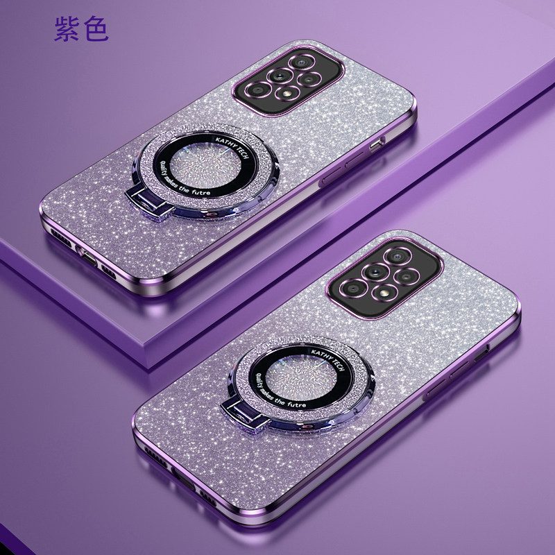 三星A33渐变闪粉时尚手机壳5GGalaxya33新款高端全包可爱创意磁吸支架SamsungM33奢华超薄软壳防摔保护适用于