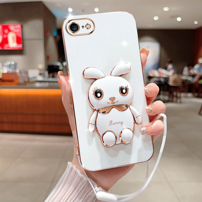 苹果se3手机壳兔子支架iPhonese2新款立体卡通se3可爱保护套se2全包防摔抖音同款时尚高端创意网红高级适用于