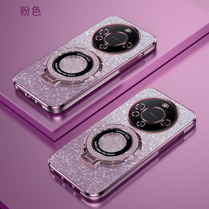 华为Mate60渐变闪粉手机壳高端时尚mate60pro高级感新款创意mate60pro+磁吸支架超薄软壳简约防摔保护适用于