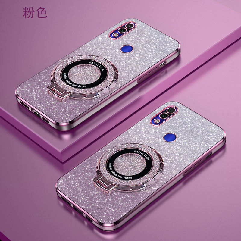 红米Note7渐变闪粉手机壳高端时尚redminote7pro高级感新款创意磁吸奢华支架超薄软壳简约商务防摔保护适用于