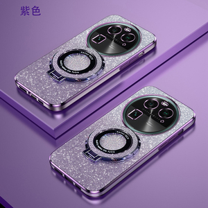 OPPOFindx6渐变闪粉手机壳高端时尚适用findx6Pro新款创意高级感全包可爱男女款磁吸支架超薄软壳防摔保护套