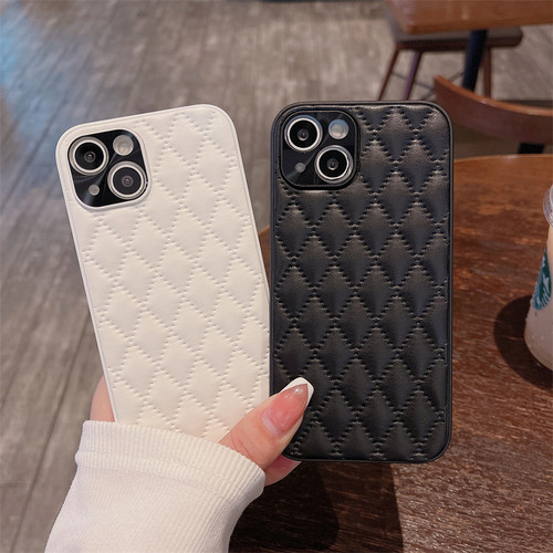 小香风苹果16手机壳13iPhone15pro皮纹12时尚14菱格纹XSmax潮牌XR保护套17/8plus奢华se2个性11高级感air适用