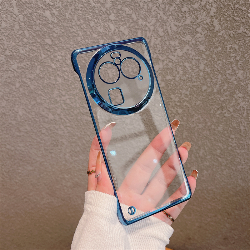 oppoFindx6手机壳无边框电镀透明findx6pro超薄硬壳oppo半包防摔新款findx6个性创意裸机手感高端保护适用于