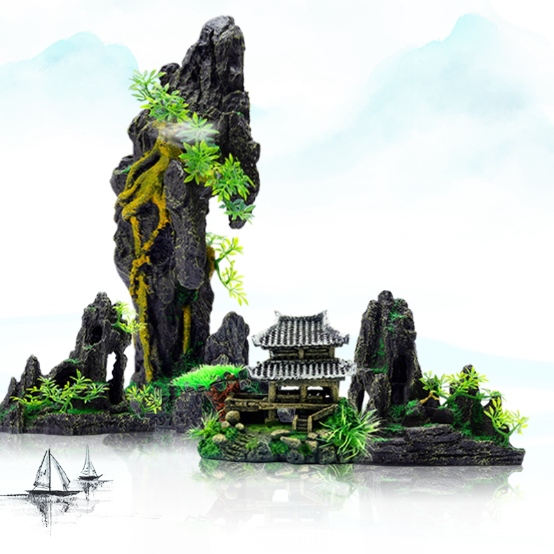 鱼缸造景假山套餐装饰水草石头小摆件小型水族布景草缸造景石套餐,宠物/宠物食品及用品,造景/装饰,淘宝优惠券,粉丝福利购,淘宝优惠卷
