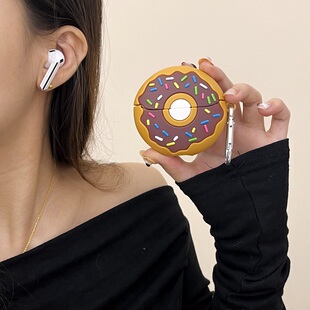 立体硅胶甜甜圈适用三星Galaxy buds3pro蓝牙无线耳机壳galaxy Buds3fe保护套软壳充电仓外壳2024年新款可爱