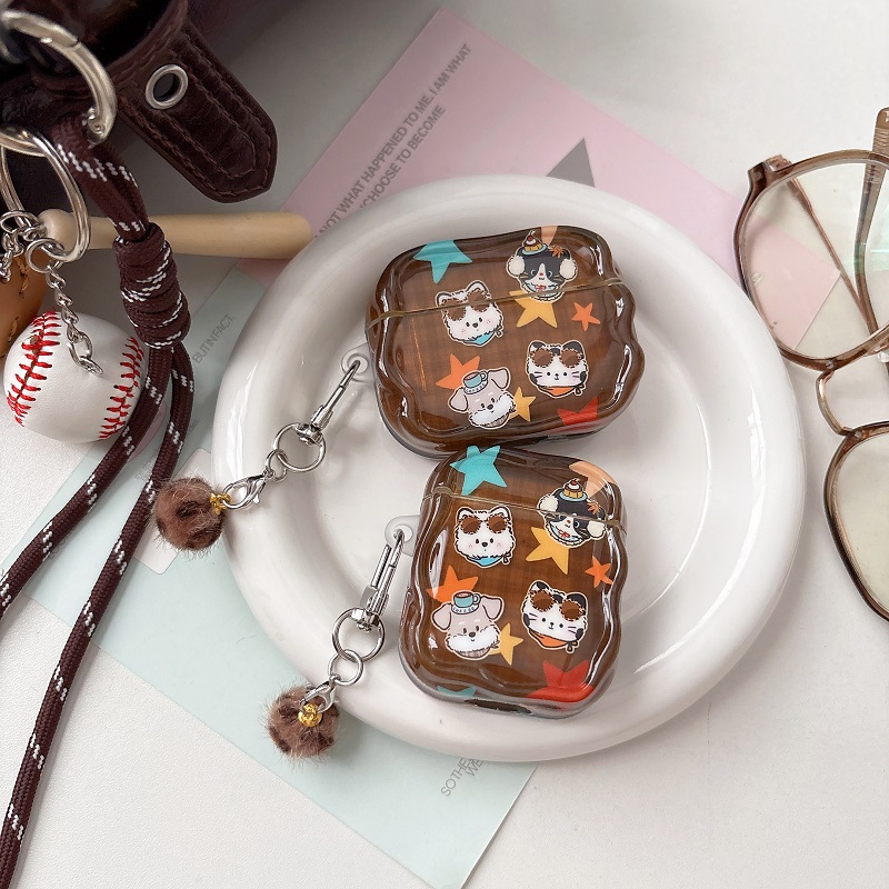 棕色星星小狗苹果imd耳机套新款