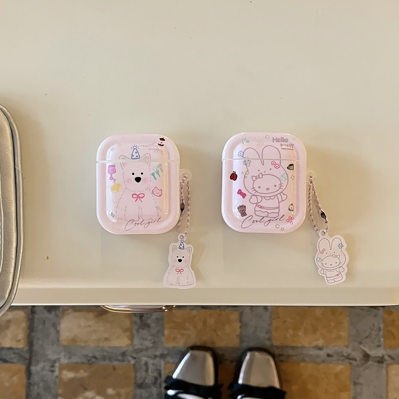 卡通KT猫西高地适用苹果耳机套