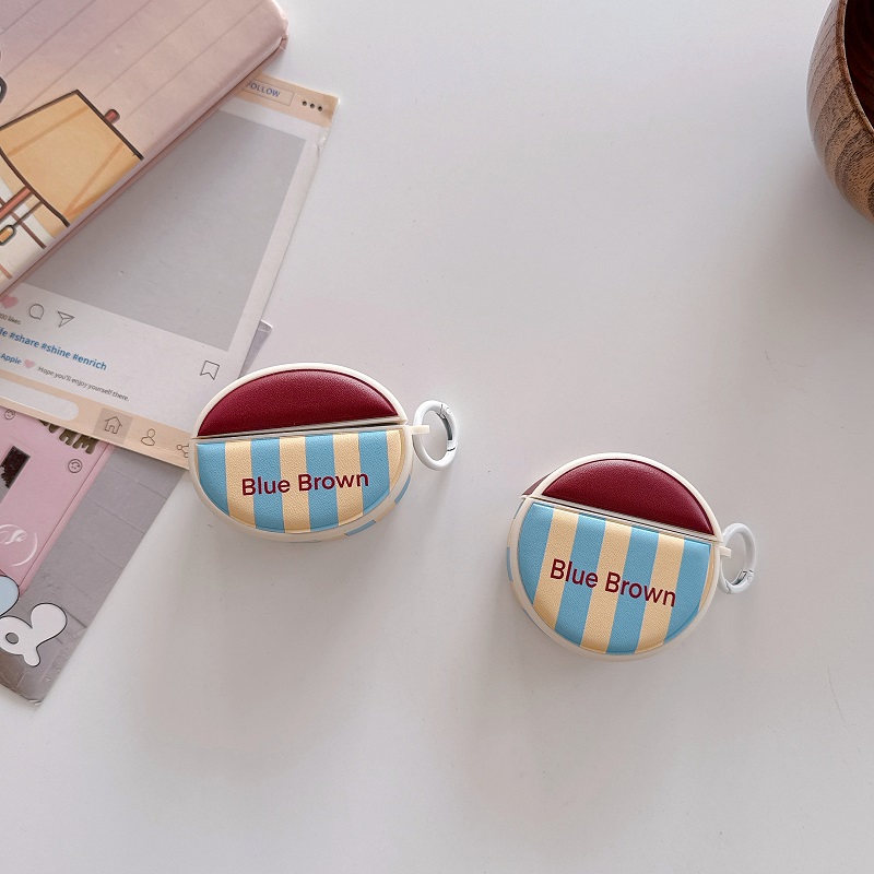 复古风红蓝条纹华为7i耳机套