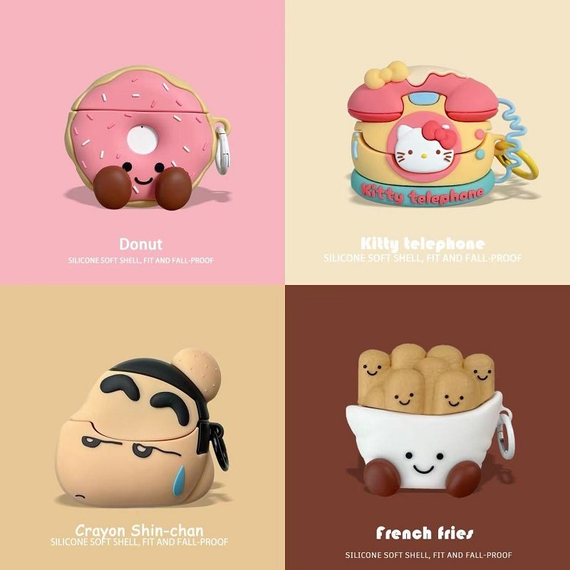 凯蒂猫电话机薯条适用华为freebuds7i蓝牙无线2025年新款pro5耳机壳Freeclip2降噪保护套硅胶甜甜圈卡通软壳