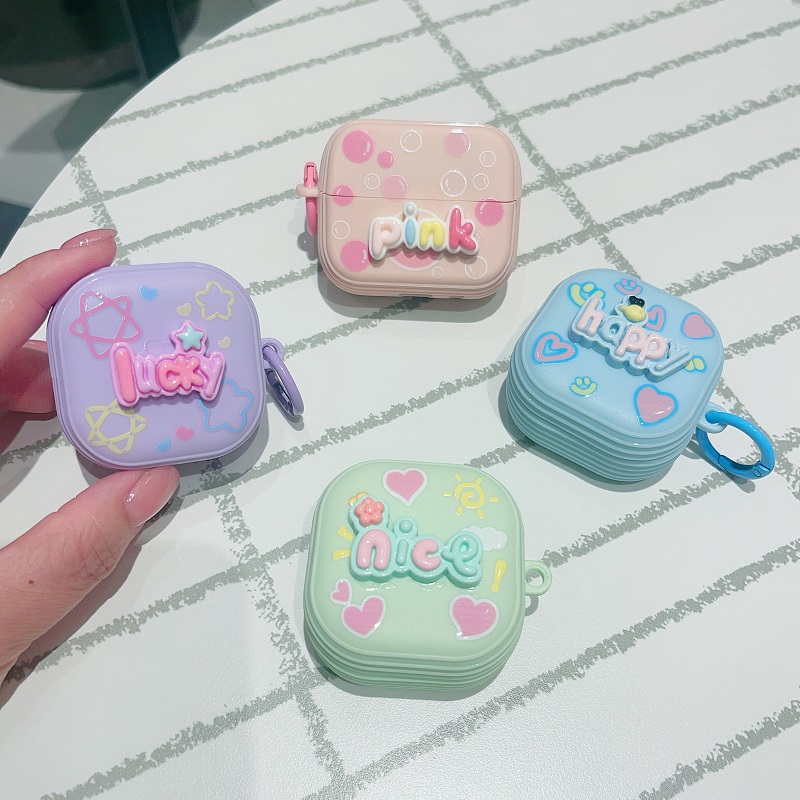 立体英文适用三星budscore耳机套